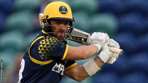 David Lloyd takes a shot for Glamorgan