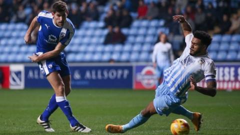Jordan Willis produced an important first-half block to deny Chesterfield striker Ched Evans
