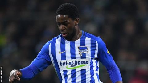 Hertha Berlin's Jordan Torunarigha