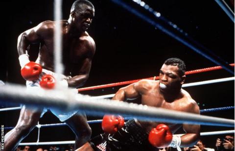 Mike Tyson and Buster Douglas