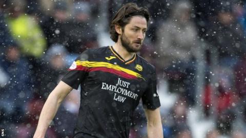 Adam Barton on the ball for Partick Thistle