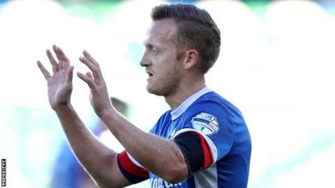 Sammy Clingan in action for Linfield last season
