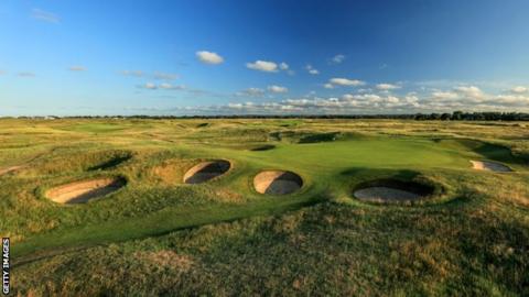 A general view of the 16th hole at the Royal St George's Golf Club in Kent