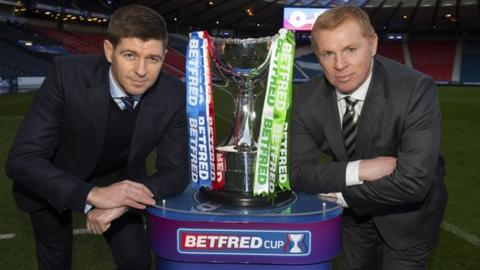 Rangers manager Steven Gerrard (left) and Celtic counterpart Neil Lennon