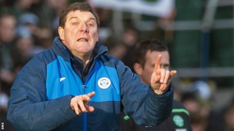 St Johnstone manager Tommy Wright