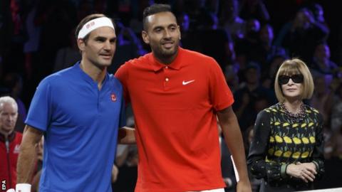 Roger Federer and Nick Kyrgios