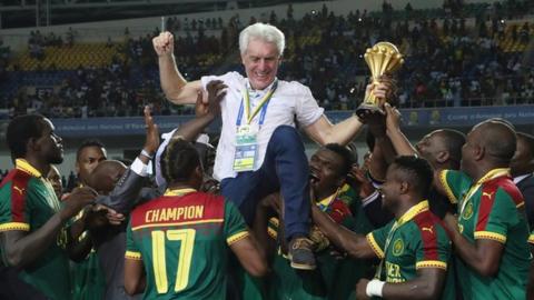 Cameroon coach Hugo Broos