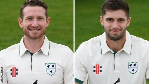 Riki Wessels (left) reached 100 for the 23rd time in first-class cricket on the day when debutant Josh Dell notched his first half-century