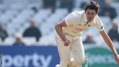 Paul Coughlin in action for Nottinghamshire