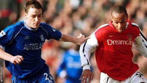 John Terry and Thierry Henry in opposition in 2001