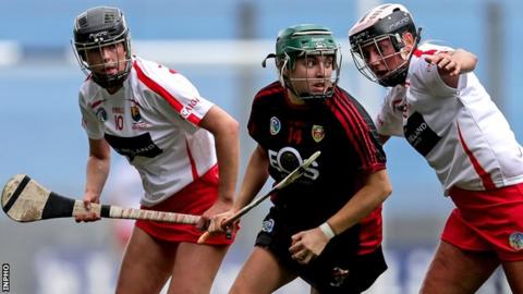Down's Niamh Mallon (centre)