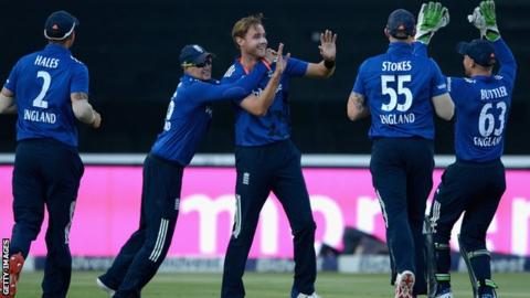 Stuart Broad celebrates