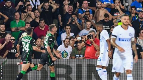 Domenico Berardi celebrates