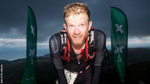 Alan Semple at the top of Snaefell