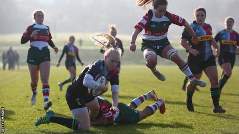 Heather Cowell in action for Harlequins