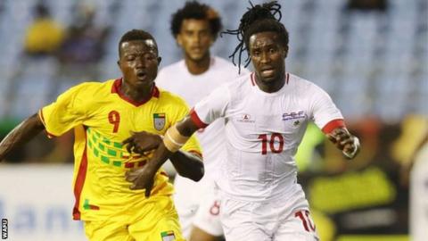 Action from Benin v Cape Verde at the 2017 WAFU Cup of Nations