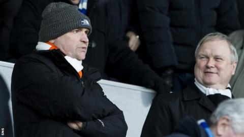 Stephen Thompson and Mike Martin in Dundee United's stand
