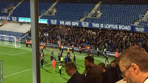 Carlisle United fans celebrated after the game