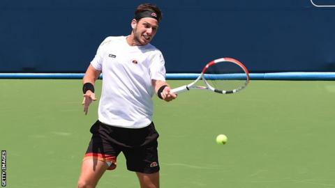 Cameron Norrie playing at the Atlanta Open