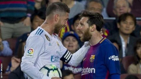 Sergio Ramos and Lionel Messi