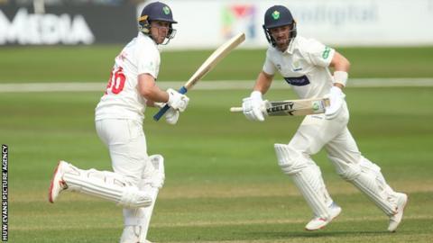 Wicketkeeper Chris Cooke and all-rounder David Lloyd