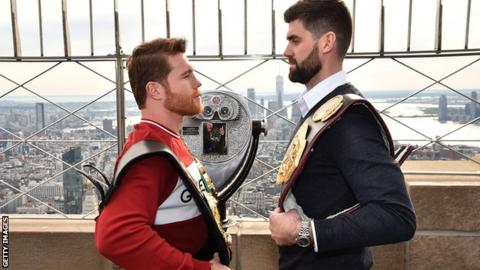 Saul 'Canelo' Alvarez (left) and Rocky Fielding (right)