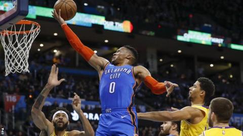 Russell Westbrook posts 20/20/20 game for just second time in National Basketball Association history