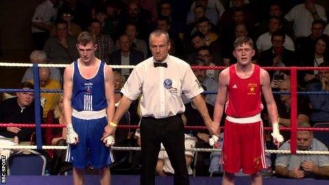 John Paul Hale (right) will renew his rivalry with Colm Murphy (left) in the bantamweight final