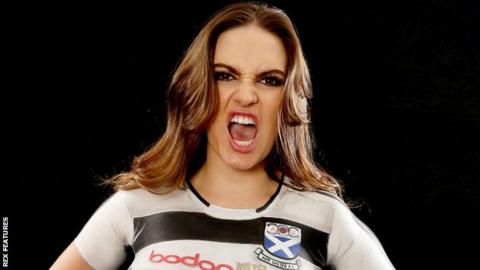 A model wears Ayr's new strip