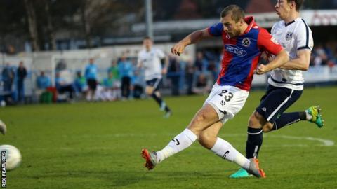 Michael Cheek scores against Guiseley
