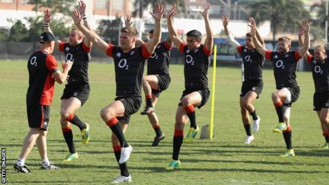 England in training