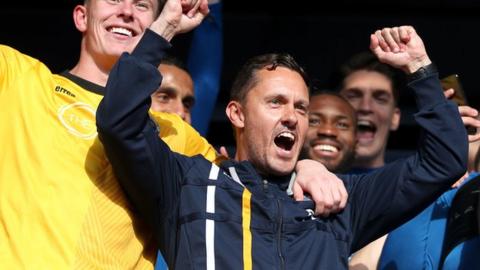 Paul Hurst led Shrewsbury Town to Wembley twice in the 2017-18 season