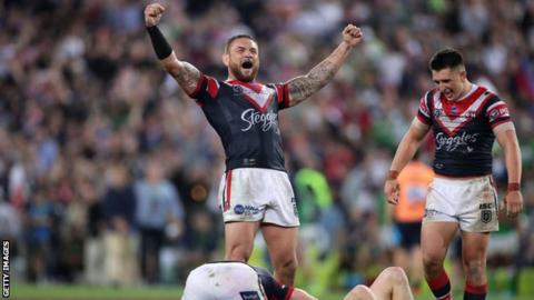 Sydeny Roosters celebrate