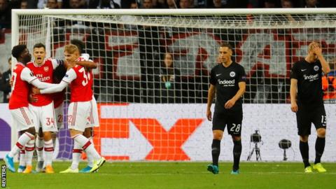 Eintracht Frankfurt 0 3 Arsenal Gunners Begin Europa League With