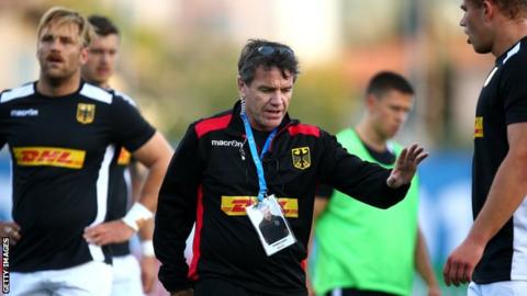 Mike Ford pictured during a German training session