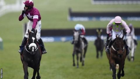 Don Cossack wins the Cheltenham Gold Cup from Djakadam