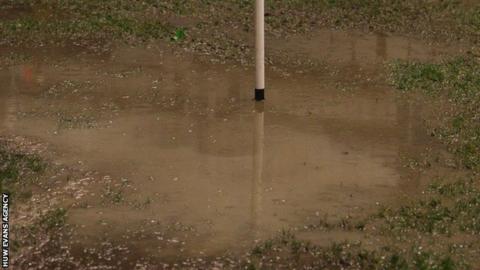Waterlogged pitch