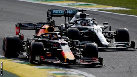 Max Verstappen and Lewis Hamilton