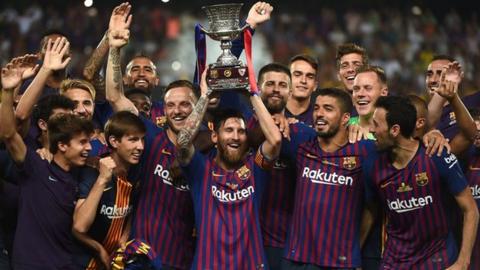 Barcelona are the Spanish Super Cup holders after beating Sevilla last season