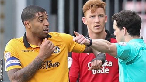 Joss Labadie and Josh Yorwerth were sent off