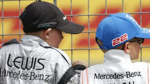 Young fans at the British Grand Prix