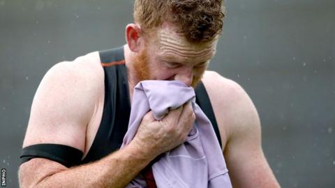 Fergal Doherty played his final game for Derry against Galway in July