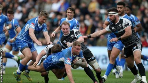 Ross Moriarty is tackled