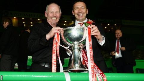Stewart Milne and Derek McInnes