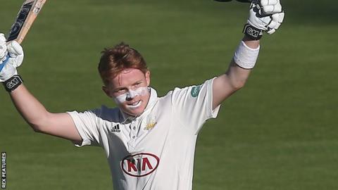 Ollie Pope batting for Surrey