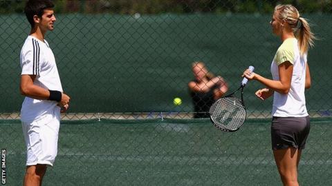 Novak Djokovic and Maria Sharapova
