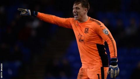 Tranmere Rovers goalkeeper Scott Davies