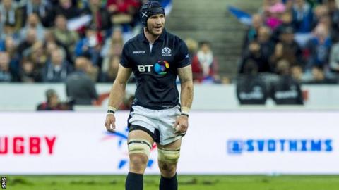 Al Strokosch in action for Scotland