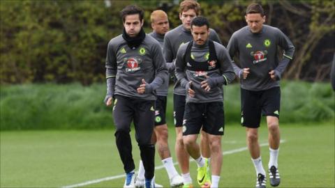Chelsea players in training