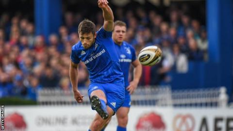 Ross Byrne kicks the ball